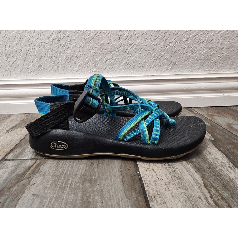 Chaco ZX2 Yampa River Hiking Sandals Blue Green Womens 9